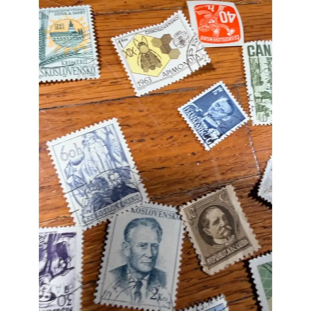 Large Vintage Worldwide Postage Stamp Lot 150+ Used International Stamps 1950s-7
